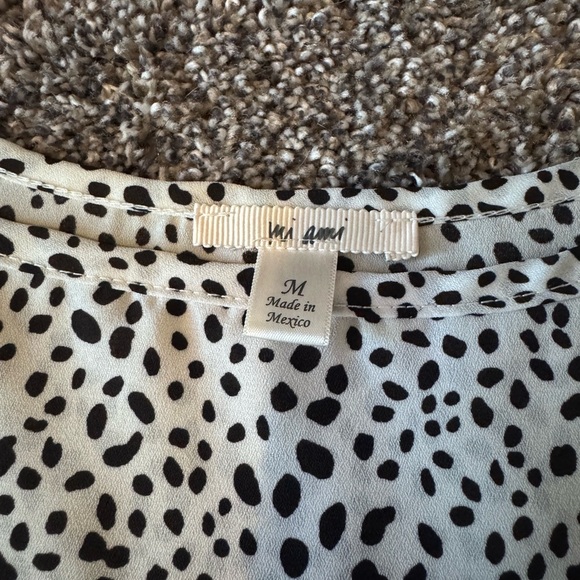 Polka Dot Babydoll Peplum Blouse - Picture 2 of 3